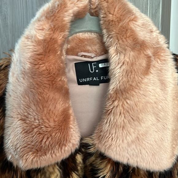 $549 UNREAL FUR Orient Express coat ANTHROPOLOGIE  REVOLVE S - Picture 7 of 11